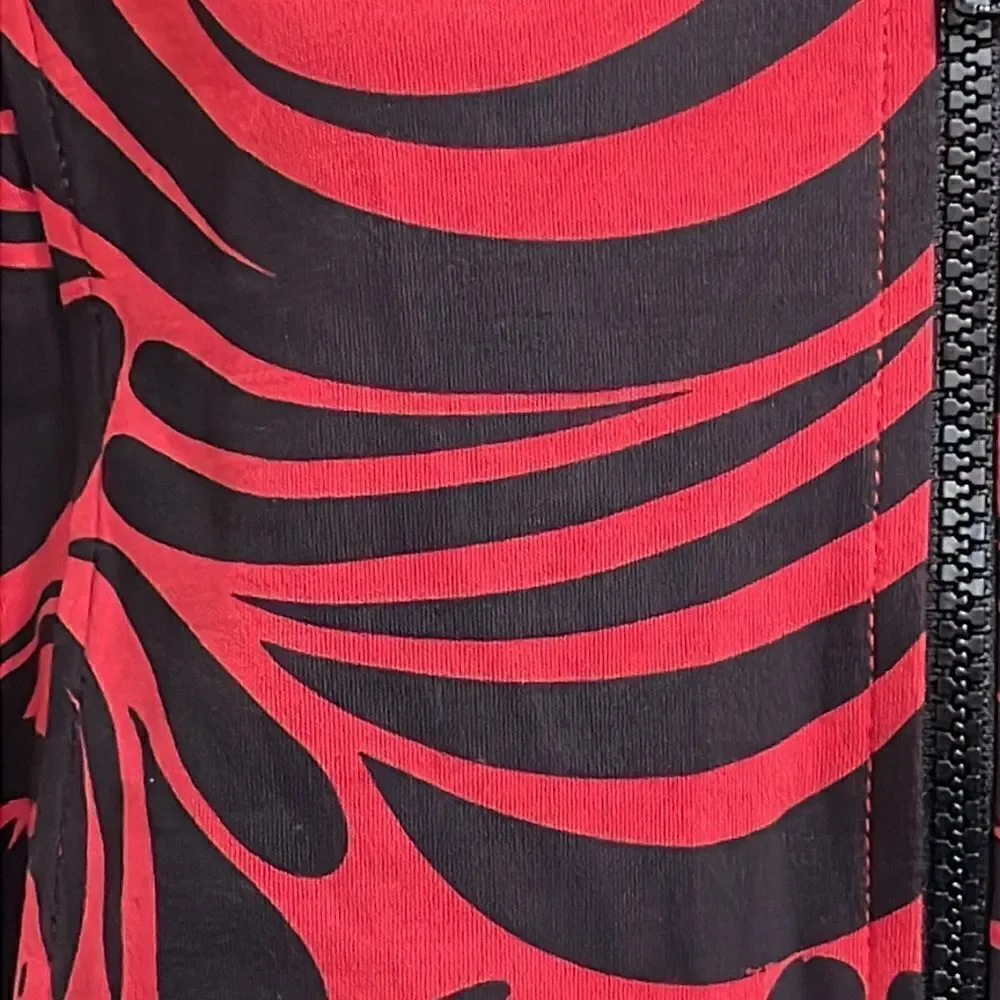 NWOT Ann Trinity Red/Black 2 piece jacket & shirt.  Size M med 8/10 100% cotton